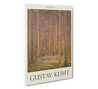 Fir Tree Forest Gustav Klimt Canvas Print | Gallery Wrapped 30mm Frame Wall Art | 30x20 inches | Ready to Hang | Contemporary Landscape Picture | Living Room Bedroom Lounge Office