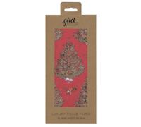 Fir Trees RED Christmas Glick 4 Sheets Tissue Wrapping Paper 50 x 75 cm