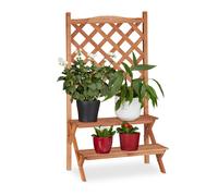 Fir wood plant rack Flower Pot Stand Tiered Planter Holder 2 Tiers Indoor Use