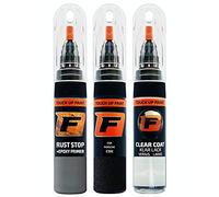 FIRANTO Car Paint Touch-Up Kit for Porsche C9X Tiefschwarz - 3-in-1 Car Paint Scratch Repair Set includes 15ml Touch Up Paint Pen w/Brush, Primer, Lacquer