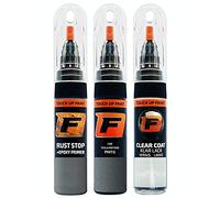 FIRANTO Car Paint Touch-Up Kit for Tesla Motors PMTG Dolphin Grey - 3-in-1 Car Paint Scratch Repair Set includes 15ml Touch Up Paint Pen w/Brush, Primer, Lacquer