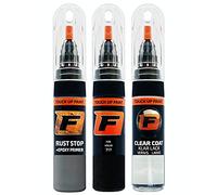 FIRANTO Car Paint Touch-Up Kit for Volvo 717 Onyx Black - 3-in-1 Car Paint Scratch Repair Set includes 15ml Touch Up Paint Pen w/Brush, Primer, Lacquer