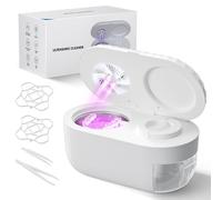 FIRBNO Ultrasonic Retainer Cleaner with Cleaning Functions Pumping and Air Drying 45Khz Retainer Cleaner Machine 200ml Denture Cleaner for Prot