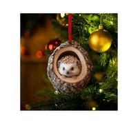 Firday Black Acrylic Animal Christmas Ornaments - Little Animals & Forest Pattern Hanging Decorations For Tree - Lovers Gift