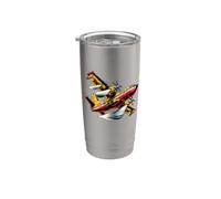 Fire Aircraft Fire Brigade America Firefighter Stainless Steel Insulated Tumbler