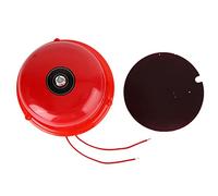 Fire Alarm Bell, 4 Inches Metal Fire Control Internal Strike Type Electric Bell 100DB Wired Emergency Fire Alarm Station Multipurpose Electric Ring Time Bell Signal Alarm (220V)