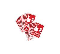 Fire Alarm Call Point Signs 20 Pack - 100x150mm UV Printed Portrait Safety Stickers - Waterproof & Oil-proof PVC Self-Adhesive Signage for Offices, Rental Properties & Commercial Buildings