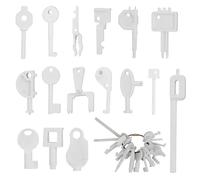 Fire Alarm Call Point Test Keys, 16-Piece Universal Set with Key Ring for Engineers, Emergency Door Release & System Maintenance