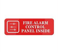 Fire Alarm Control Panel Inside Sign For House (With Strong Adhesive Tape), 10" X 3" Premium Durable For Home & Office,Acrylic Signs For Front Door/Wall/Window, Clear And Easy To Read