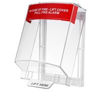 Fire Alarm Cover Pull Station Guard, Transparent Plastic 8.45x5.11x2.55 Inch, Waterproof Push Button Protector School Office Commercial Building