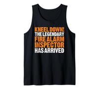 Fire Alarm Inspector Kneel Down Tank Top