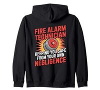 Fire Alarm Technician Keeping You Safe From Negligence Zip Hoodie
