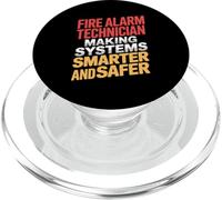Fire Alarm Technician Making Systems Smarter And Safer PopSockets PopGrip for MagSafe