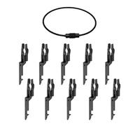 Fire Alarm Test Key, Fire Alarm Key, Black and White Keys with a Wire Ring Fire Safety Call Point Test Keys for Building Maintenance and Emergency Response (10 pcs)