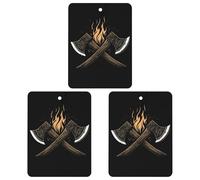 Fire And Axe Cute Car Air Fresheners 3pcs Long Lasting Scent Car Mirror Hanging Scented Cards Tablets