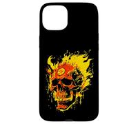 Fire and Flames Wicked Burning Grinning Skull Case for iPhone 15 Plus