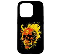Fire and Flames Wicked Burning Grinning Skull Case for iPhone 15 Pro