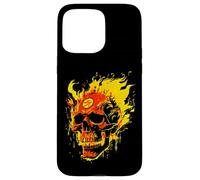 Fire and Flames Wicked Burning Grinning Skull Case for iPhone 15 Pro Max