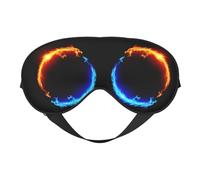Fire and Ice Dragons Double Sided Sleep Mask, Adjustable Blackout, Silk-Like Eye Mask for Sleeping,Travel, Soft, Breathable, Lightweight Comfortable Blindfold