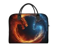 Fire And Ice Dragons Duffle Bag for Women Men - 30L Nylon Outdoor Gym Bag Lightweight Overnight Weekender Bags with Detachable Shoulder Strap, Carry on Luggage for Travel