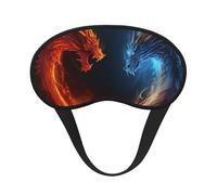 Fire and ice Dragons Sleep Mask for Side Sleeper Soft Breathable Sleeping Eye Mask Blackout Silk Eye Sleep Shade Cover with Elastic Strap Night Blindfold for Women Men Travel Nap