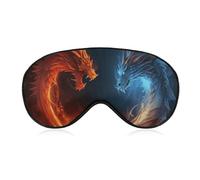 Fire and Ice Dragons Sleeping Mask, Light Blocking Eye Mask, Comfortable and Soft, Eye Cover with Elastic Band, Suitable for Men and Women, Suitable for Travel/Sleeping
