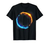 Fire and Ice Dueling Dragons T-Shirt