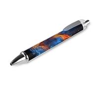 Fire And Water Heart Ballpoint Pens Fine Point Smooth Writing Pen Retractable Ball Point Pens 0.5mm Black Ink Pen Office Supplies Gifts for Men Women 1 PCS