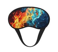 Fire and Water Pattern Sleep Mask for Side Sleepers: Blackout Eye Masks for Sleeping - Soft Breathable Soft Eye Shade Cover for Travel - Adjustable Night Blindfold for Men Women Gifts