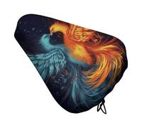 Fire and Water Phoenix Bike Seat Cover - Waterproof Bike Seat Cushion for Women & Men, Comfort, Soft Bicycle Saddle Covers Universal Fit Road/Mountain/Spin Bikes with Drawstring