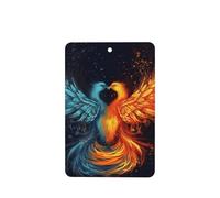 Fire and Water Phoenix Car Air Fresheners Cards Set of 4 Pieces, Long-Lasting Auto Aromatherapy Tablets Gifts Car Rearview Mirror Pendant Hanging Scented Cards for Wardrobe Bathroom