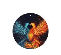 Fire and Water Phoenix Car Air Fresheners Cards Set of 4 Pieces, Long-Lasting Auto Aromatherapy Tablets Gifts Car Rearview Mirror Pendant Hanging Scented Cards for Wardrobe Bathroom