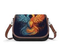Fire And Water Phoenix Crossbody Bags for Women Sling Bag with Adjustable Strap, Crossbody Purse for Everyday & Travel