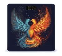 Fire and Water Phoenix Digital Bathroom Scale for Body Weight with High Precision Digital Weighing Scale with BMI Clear LCD Display and Step-On Measures Weight Up to 180kg