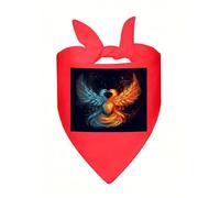 Fire and Water Phoenix Dog Bandana Cute Soft Triangle Bibs Washable Kerchief Adjustable Dog Scarf Puppy Neckerchief Stylish Handkerchief Pet Bandana Pet Scarfs for Small Dogs Cat Pet Red-Style