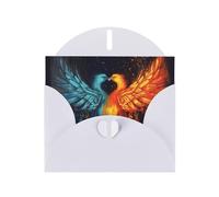 Fire and Water Phoenix Greeting Cards Blank Note Cards with Envelopes Happy Birthday Card Thank You Card Wedding Party Invitation Cards for All Occasions 4x6 Inch