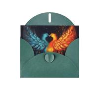 Fire and Water Phoenix Greeting Cards Blank Note Cards with Envelopes Happy Birthday Card Thank You Card Wedding Party Invitation Cards for All Occasions 4x6 Inch