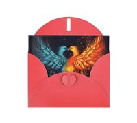 Fire and Water Phoenix Greeting Cards Blank Note Cards with Envelopes Happy Birthday Card Thank You Card Wedding Party Invitation Cards for All Occasions 4x6 Inch