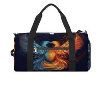 Fire and Water Phoenix Gym Bag for Women Men Shoe Compartment Waterproof Travel Bags Sports Duffle Bag for Sports Gyms Yoga