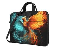 Fire and Water Phoenix Laptop Bag 13-15.6Inch, 360° Protective Laptop Sleeve Case Shockproof Messenger Shoulder Bag Waterproof Computer Case Carrying Cover Briefcases for Men Women
