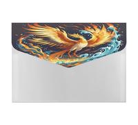 Fire and Water Phoenix Plastic Envelopes with Snap Closure Poly Folders for Document Reusable File Bags A4 Letter Size Document Holder Office Supplies Organization Storage
