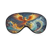 Fire and Water Phoenix Sleep Mask Eye Mask for Sleeping Breathable Blackout Sleeping Masks with Adjustable Strap Soft Eye Cover Comfortable Blindfold Eyeshade for Night Sleeping Travel Nap
