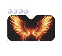 Fire Angle Wings Car Windshield Sun Shade Foldable Reflector Sunshade for Car Front Window and Interior Sun Protection, Universal Auto Sun Blocker Visor Protector Medium