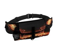 Fire Angle Wings Dog Treat Pouch Portable, Dog Fanny Pack with Water Bottle Holder, Dog Training Pouch Bag for Pet Training