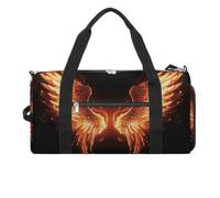 Fire Angle Wings Gym Bag for Men Women Water Resistant Duffle Bag Travel Lightweight Bag for Travel Sports, white, One Size