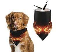 Fire Angle Wings Spring Summer Dog Bandanas Soft, Dog Scarf Washable Triangle, Pet Bandana Cute Outdoor Accessories for Small Dogs Cat Pet