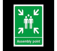 Fire Assembly Point Metal Sign Muster Point 12"x18"