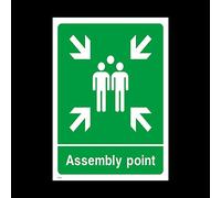 Fire Assembly Point Metal Sign Muster Point Metal Tin Vintage Sign Metal Poster Funny Wall Art Bathroom Ornaments Home Decor Funny Toilet Metal Sign Bathroom Wall Art Home Decor 12x8inch
