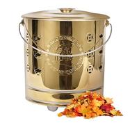 Fire Barrel - Durable Metal Bucket Rust Resistant Structure, Secure Lid with Vent System Hook Insert, Convenient Waste Burning Disposal for Wood Garbage | Bin for Balcony Camping Patio Garden
