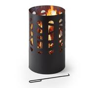 Fire Barrel Flame Pit Basket Garden Heater Burner Steel Firepit Poker Iron